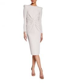 Alex PerryDakota Crepe Long-Sleeve Dress at Neiman Marcus